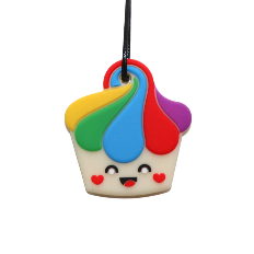 Jellystone Designs | Chew Pendant - Cupcake Pendant Rainbow Bright