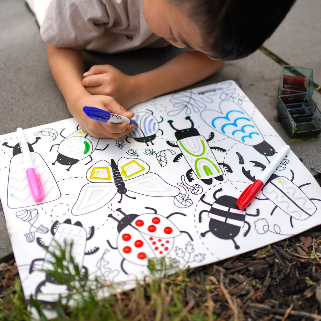 Hey Doodle | Colouring Mat - Busy Bugs Sensory Mat