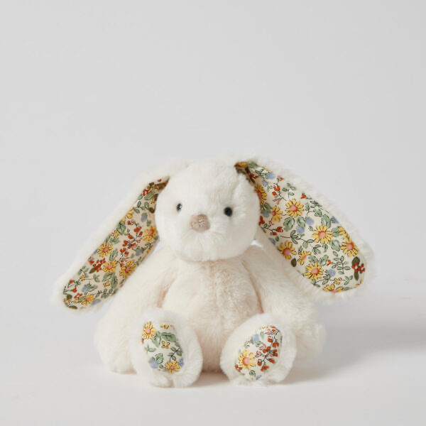 Jiggle & Giggle | Floral White Bunny Rattle Rattle