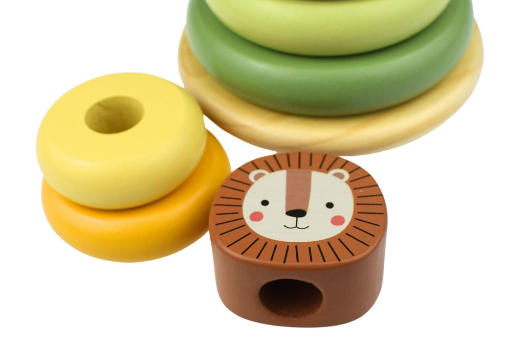 Kaper Kidz | Wooden Lion Stacking Tower
