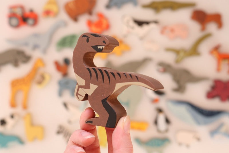 Tender Leaf Toys | Wooden Dinosaur - Velociraptor
