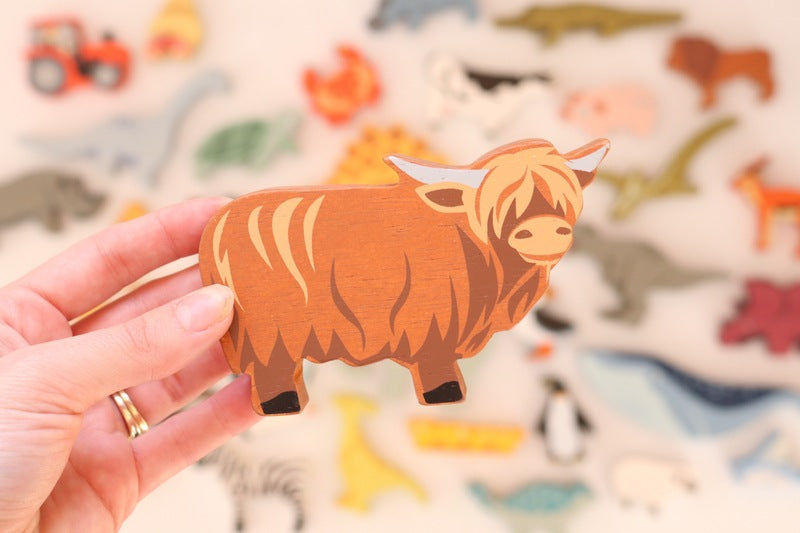 Tender Leaf Toys | Wooden Animal - Highland Cow