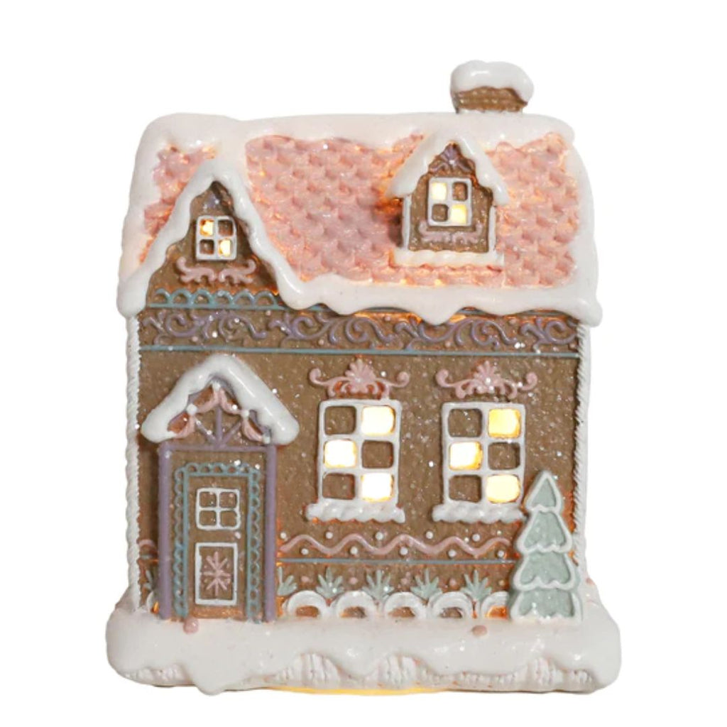 XMAS & Co | Gingerbread Village LED - Pink Roof