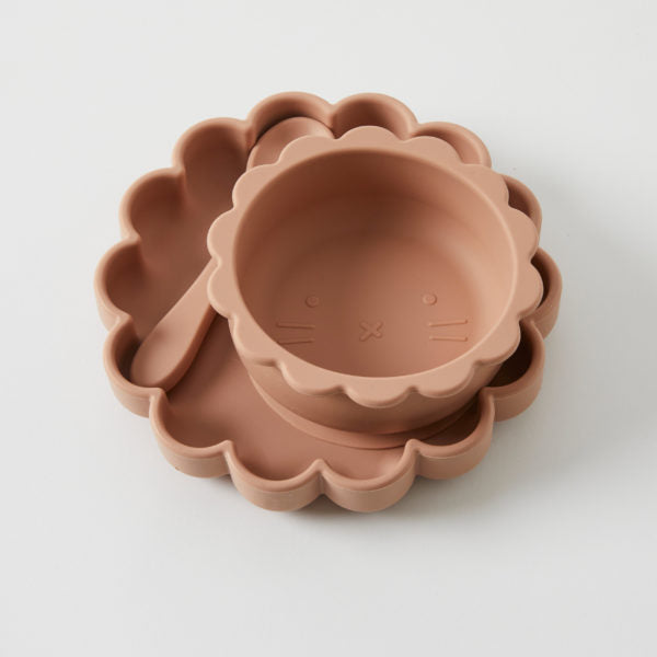 Nordic Kids | Henny Silicone 3pc Dining Set - Terracotta