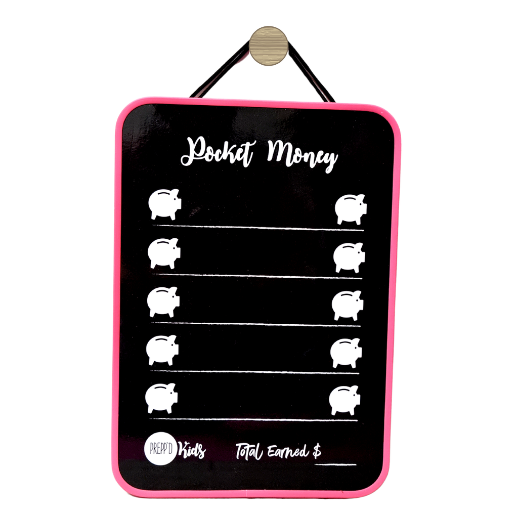 Prepp'd Kids I Pocket Money Chart (A4 Hanging) Pink
