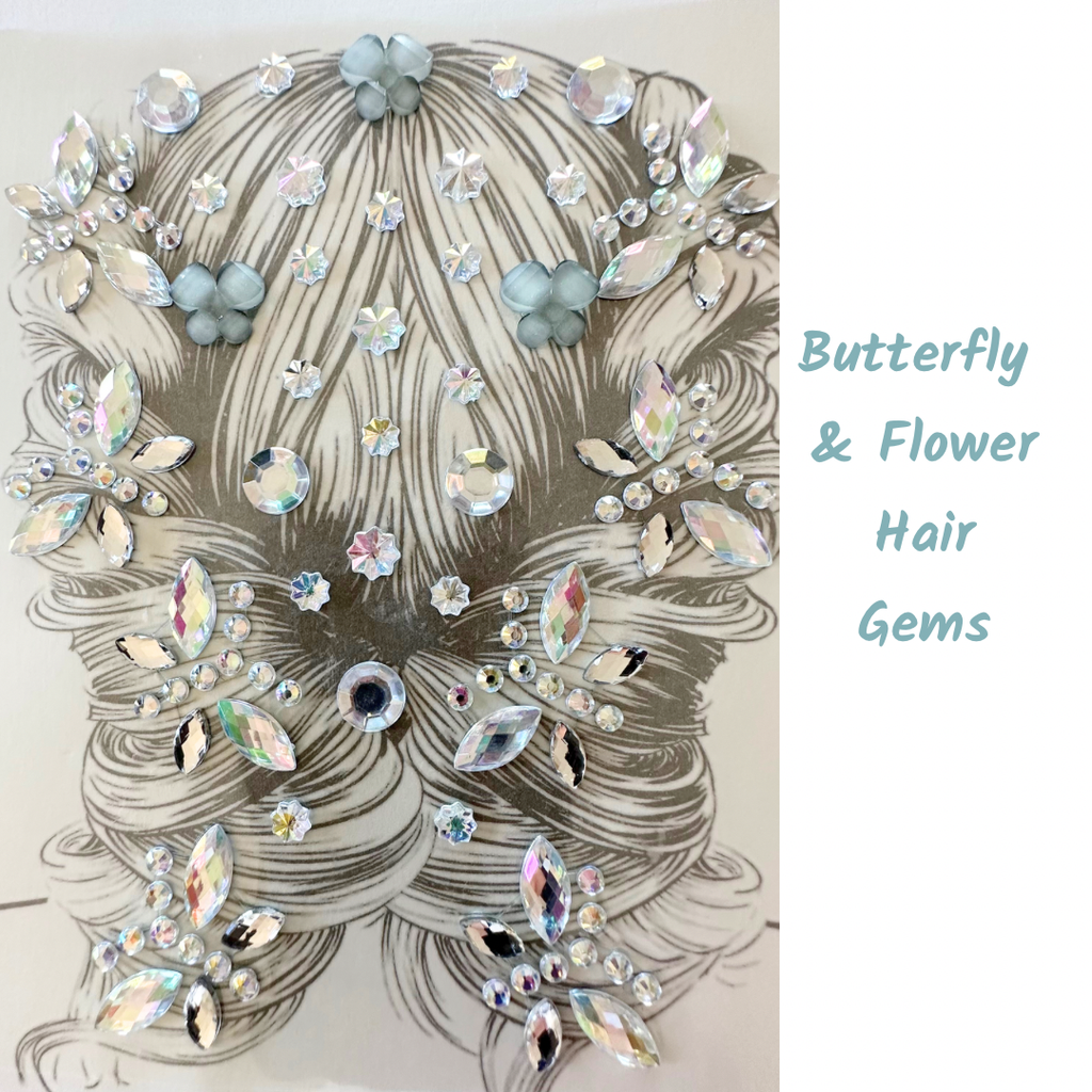 Poppet Locks I Hair Gems - Butterfly & Flower bling