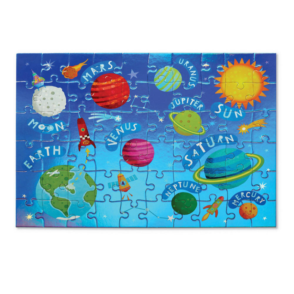 Crocodile Creek | Holographic Puzzle 60pc - Outer Space