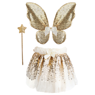 Great Pretenders | Wings & Wand Set - Gracious Gold Sequins Skirt