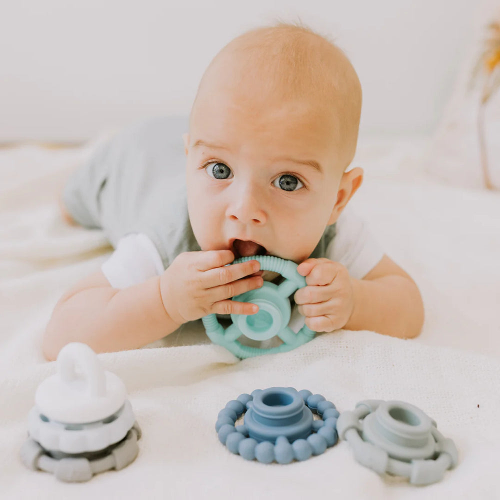 Jellystone Designs | Rainbow Stacker and Teether Toy - Ocean