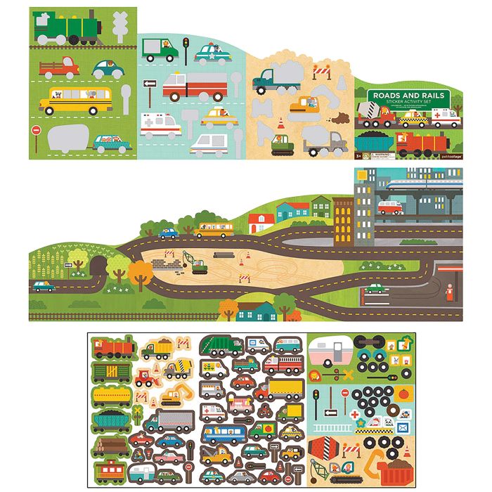 Petit Collage | Sticker Activity Set - Roads & Rails
