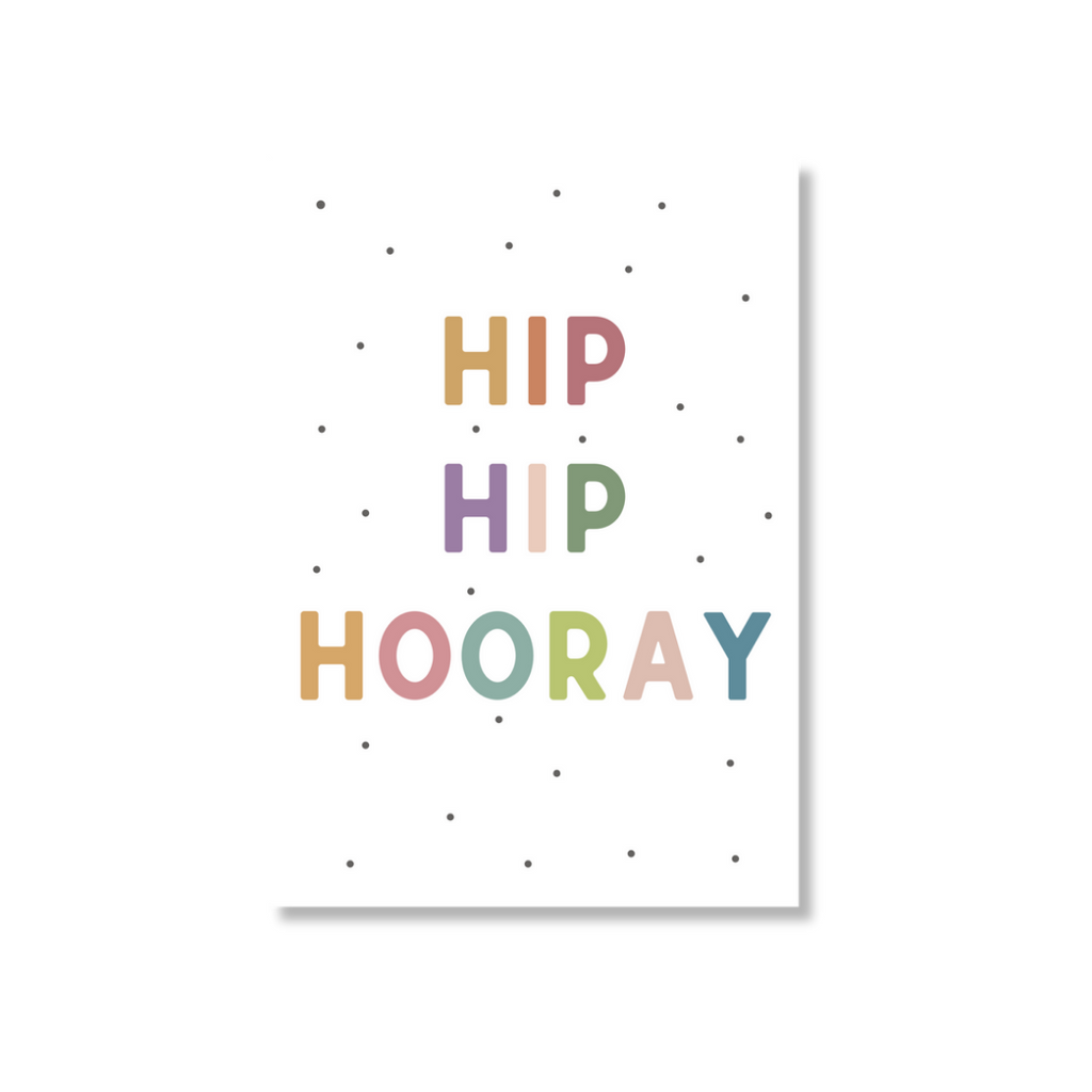 Zae + K | Greeting Card Birthday - Hooray (White)