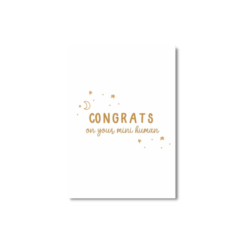 Zae + K | Greeting Card New Baby - Congrats On Your Mini Human