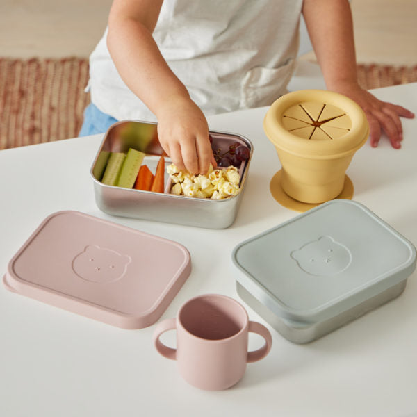 Nordic Kids | Bento Box with Silicone Lid - Steele