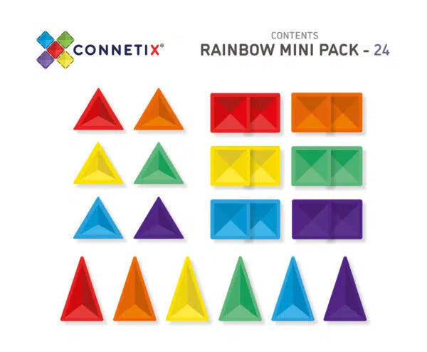 Connetix | Rainbow 24 Piece Mini Pack