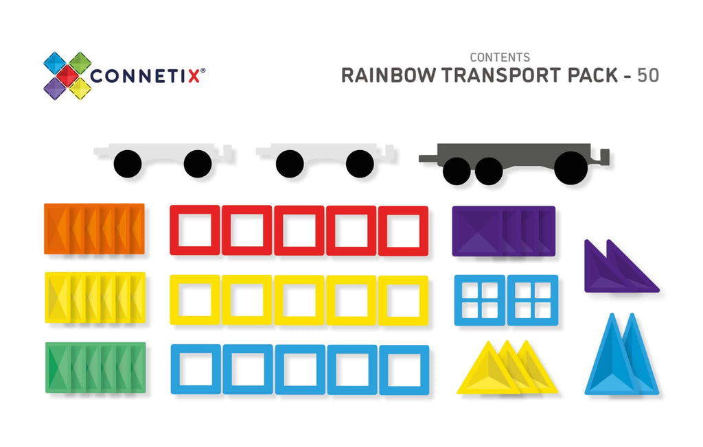 Connetix | Rainbow 50 Piece Transport Pack PRE ORDER