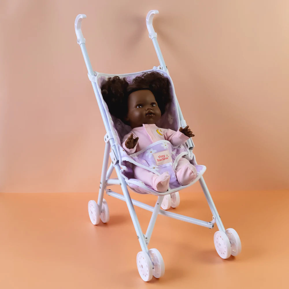 Tiny Harlow | Folding Doll Stroller - Lilac Daisy