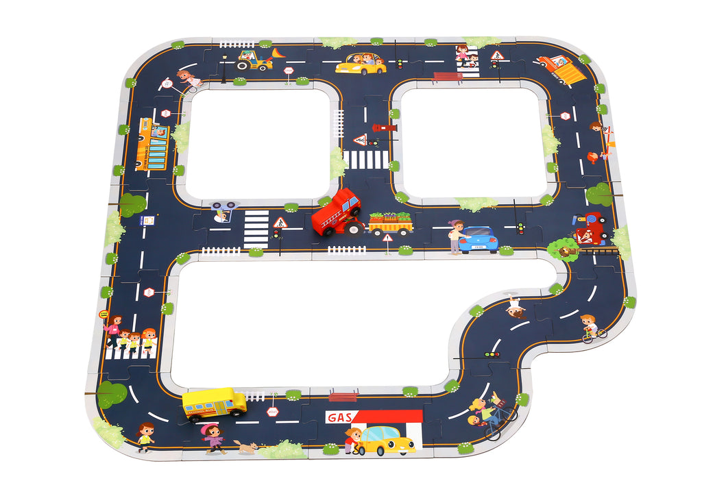 Tooky Toy | City Road Puzzle Playset