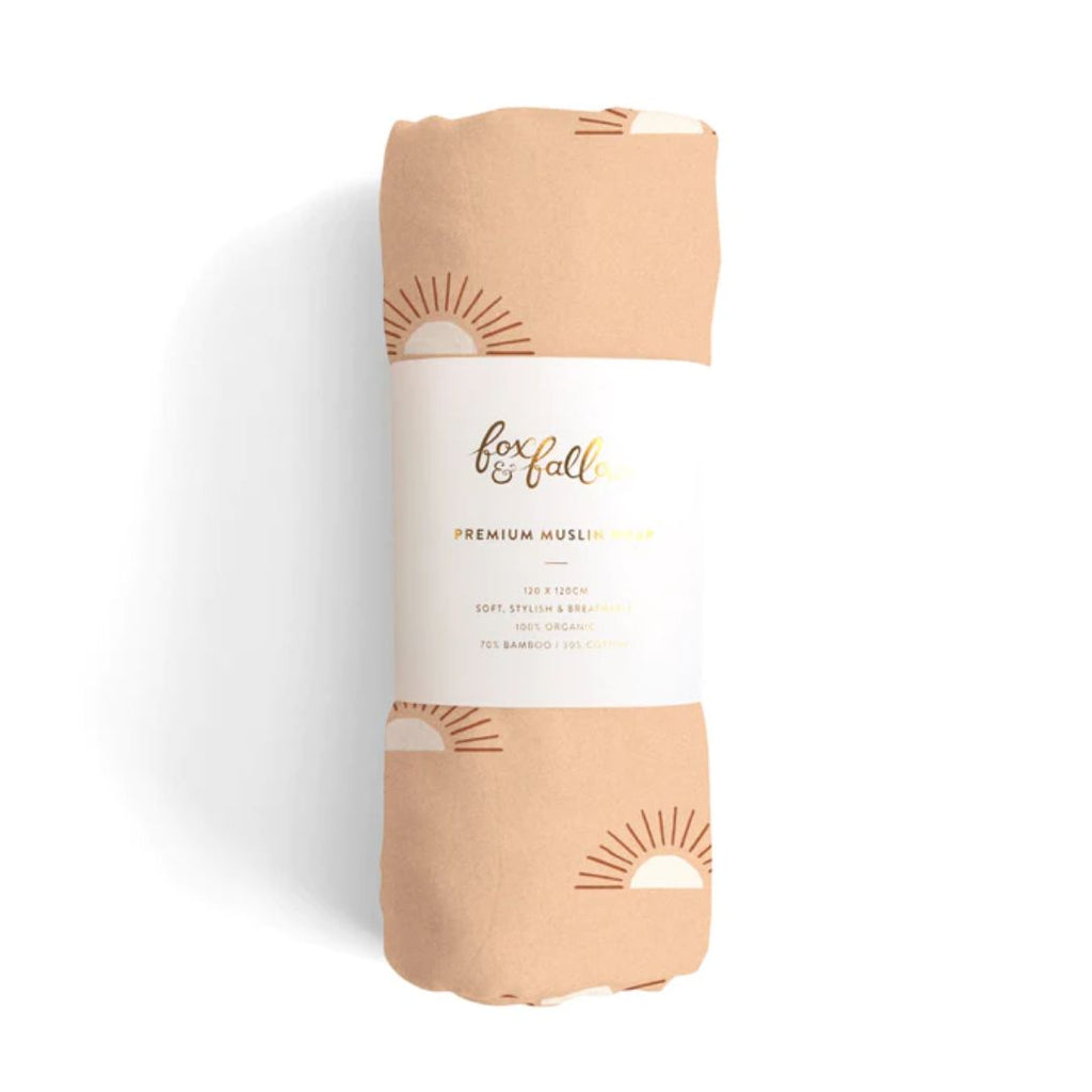 Fox & Fallow | Organic Muslin Wrap Swaddle - Suns Coffee