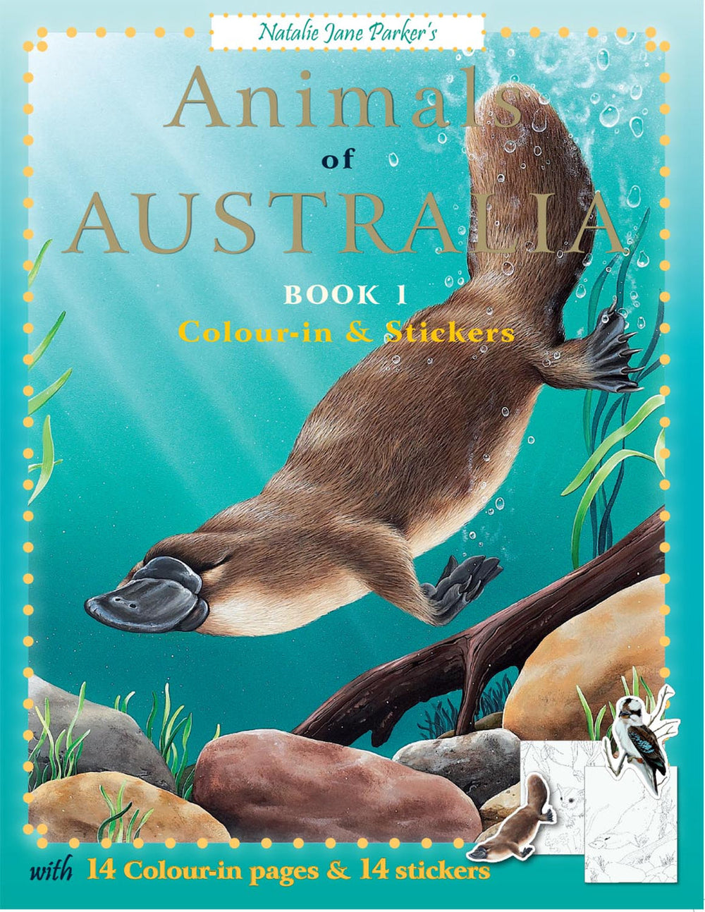 Animals of Australia (Platypus) - Colour In & Sticker Book