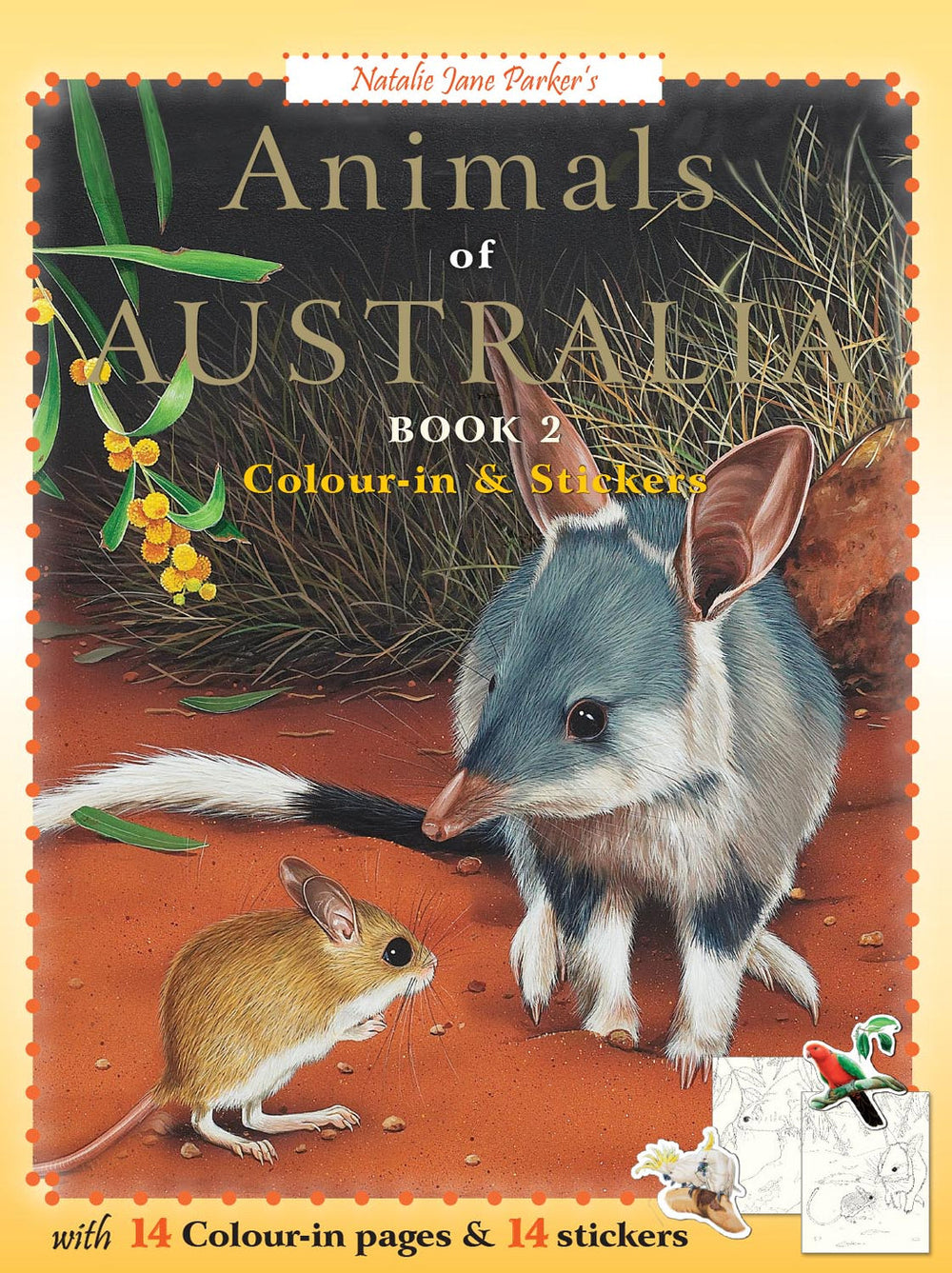Animals of Australia (Bilby) - Colour In & Sticker Book