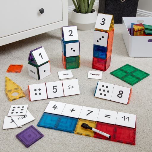 Learn & Grow | Magnetic Tile Topper - Numeric Pack 40pc